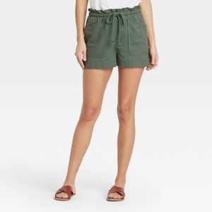 NWT Tie Waist Utility Shorts- XS